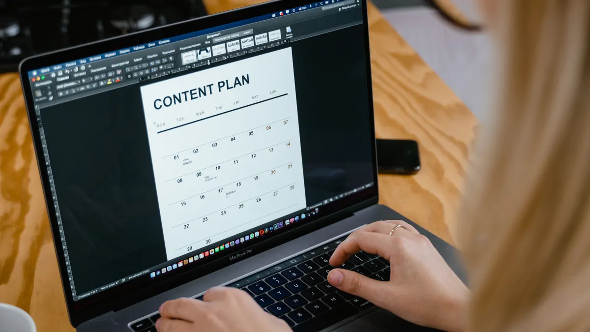 Editorial calendar software for content teams: how it works — A Woman Making a Content Plan Using a Laptop